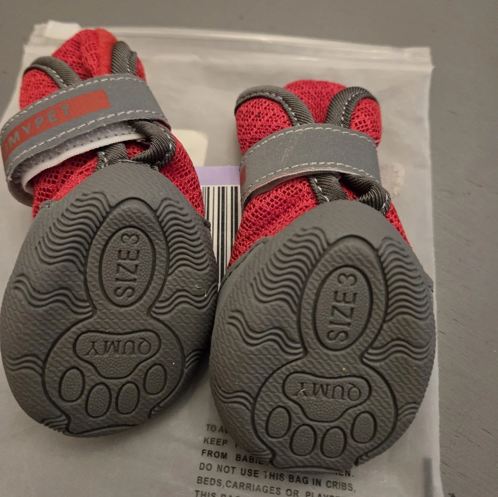 Qumypet 2pk size 3 Dog Shoes NEW